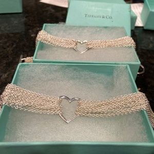 Authentic Tiffany and Co Multi Strain Necklace and Bracelet